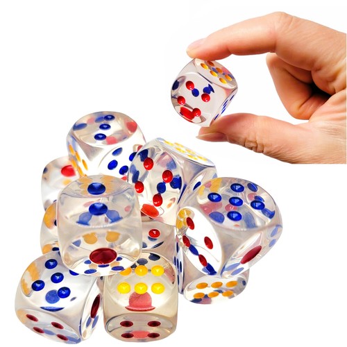 Transparent dice with - dice,